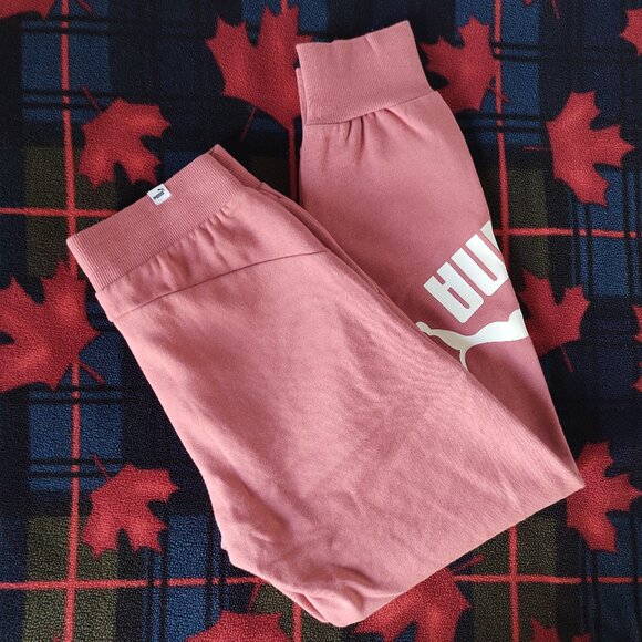 Pink Puma Elastic Waist Joggers - Picture 3 of 8